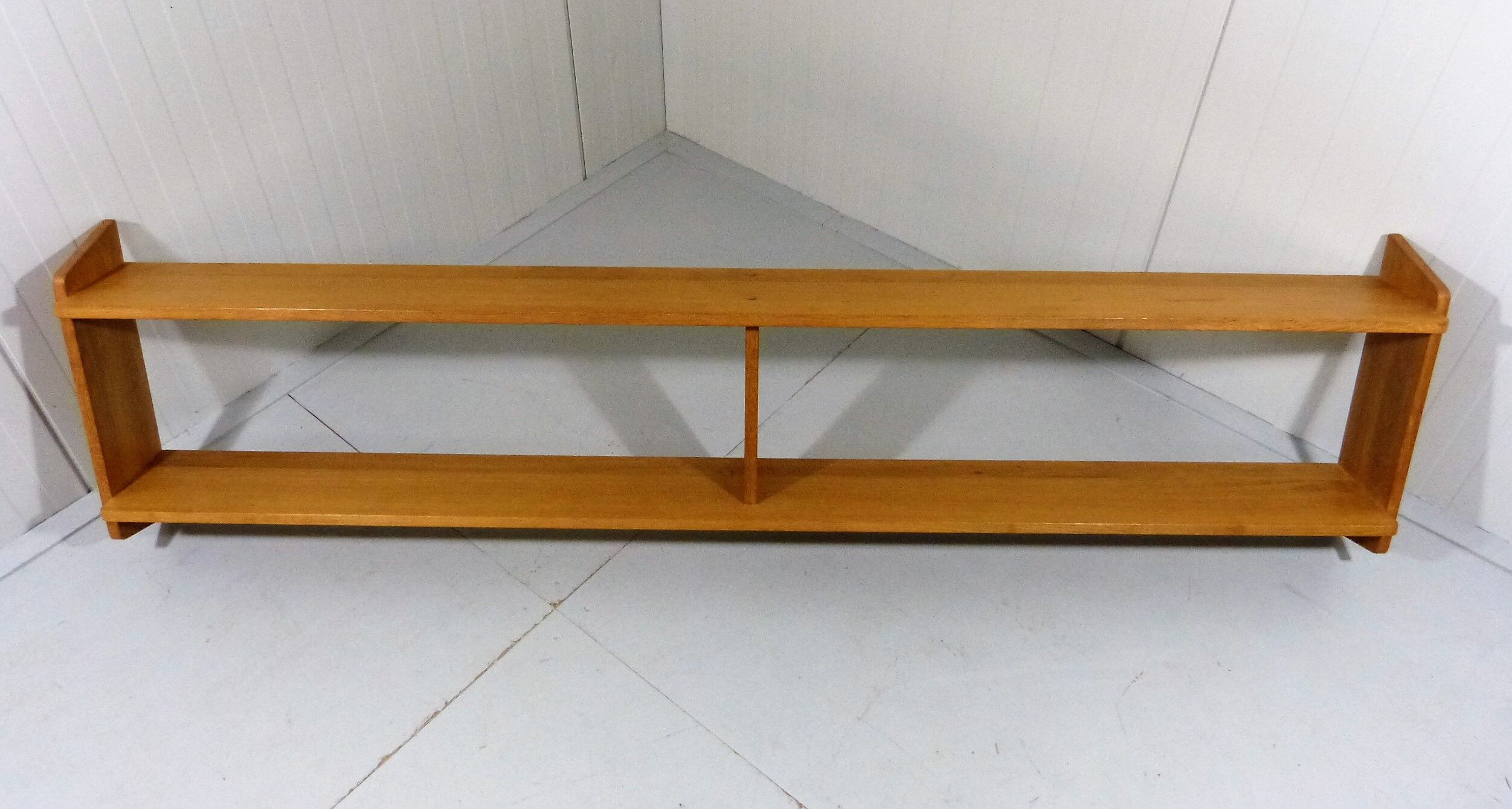 Beech wooden wall rack / book shelf, 1960’s