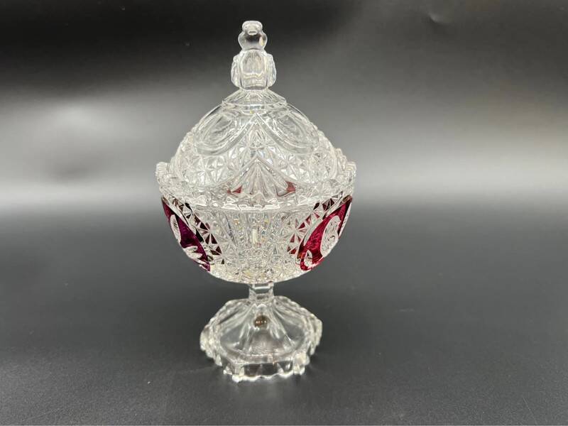 Hofbauer Crystal Candy Box - "Ruby Birds" Model
