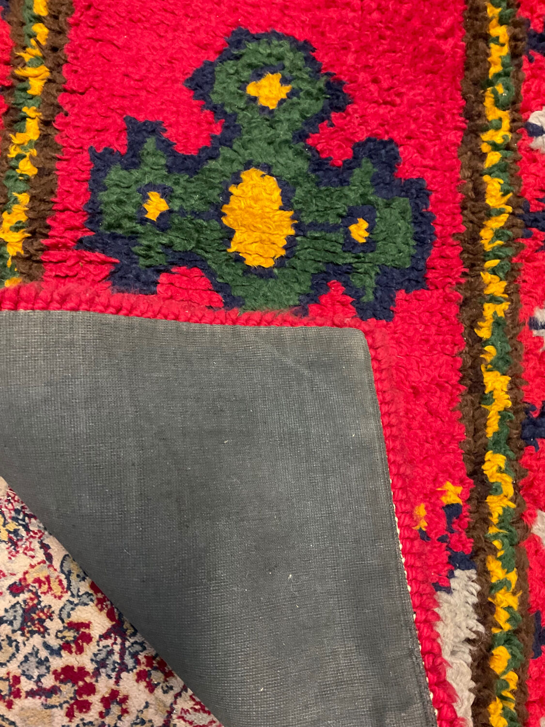 Pair of vintage rugs in Berber style wool