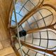 Pair of mother-of-pearl rattan wall lights