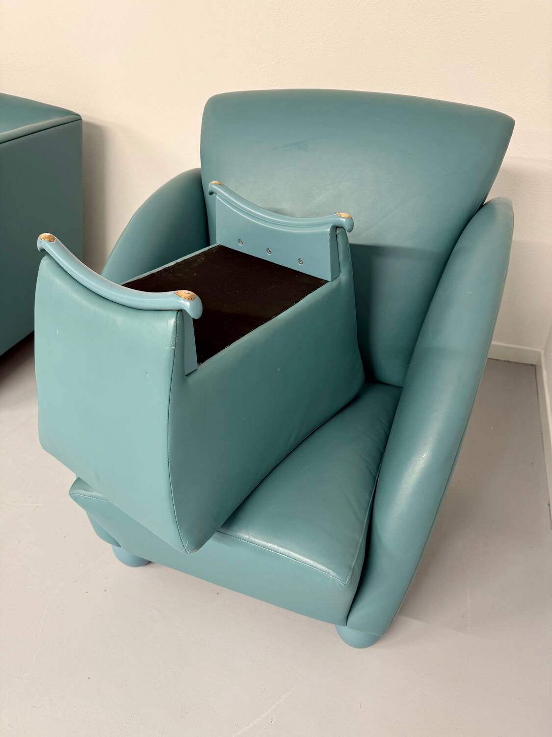 Living room sofa and armchair Atlantis design from the 90s by Wittmann vintage