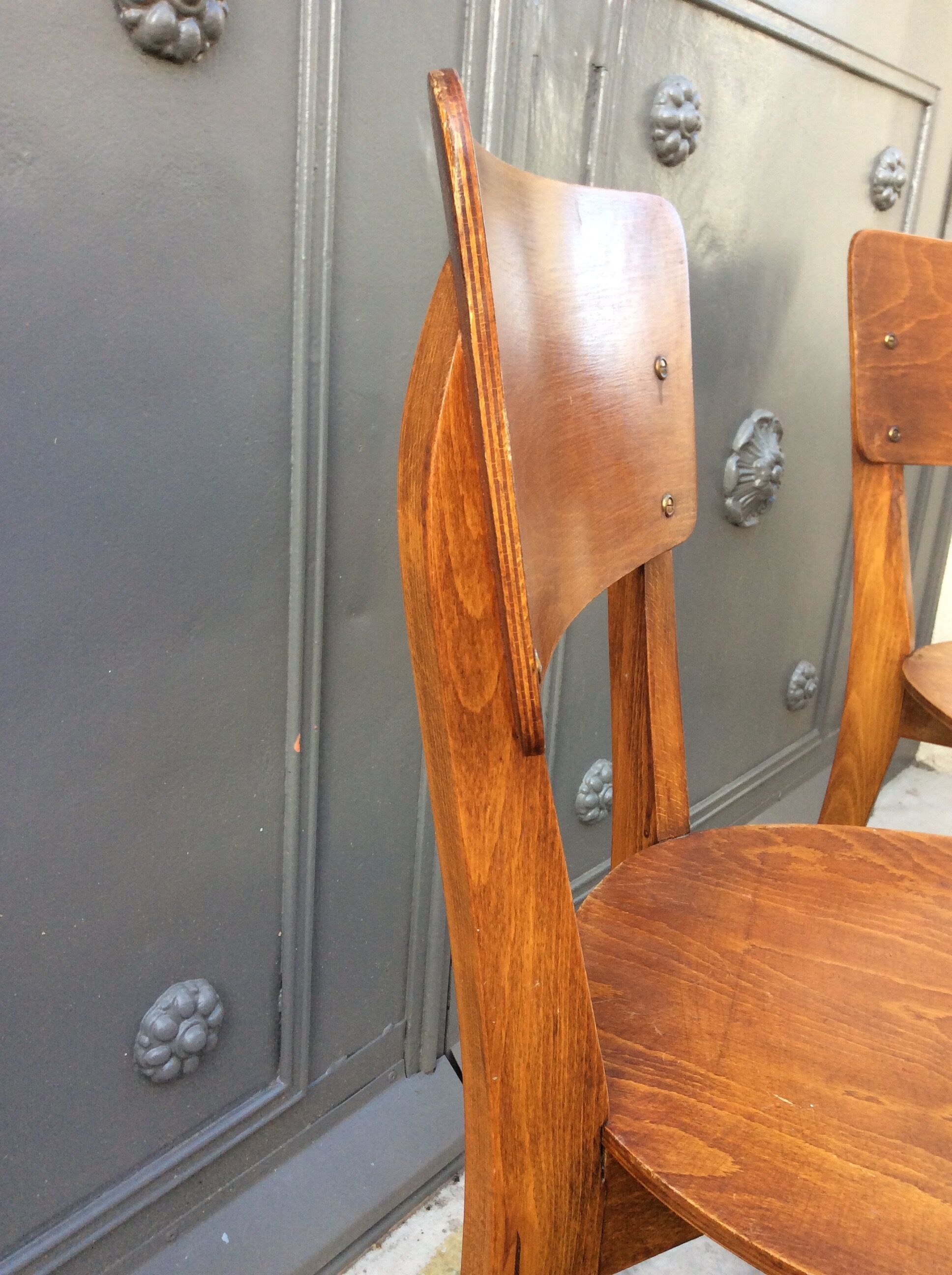 4 Scandinavian chairs vintage bistro