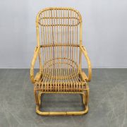 Fauteuil en rotin italien des années 1960.