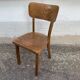 6 old lounge chairs bistro curved wood