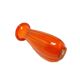 ABM Vase, mid-century modern, orange glass, Poland, 1970s
