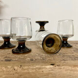 6 verres à liqueur vintage