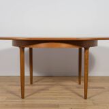Mid-Century Round Teak Extendable Dining Table, United Knigdom, 1960s
