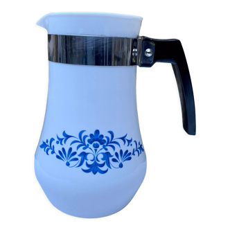 Cafetière fleurs bleues