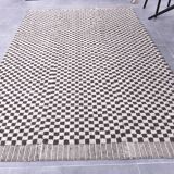 7x10 Checkered Moroccan Rug, 200x298Cm