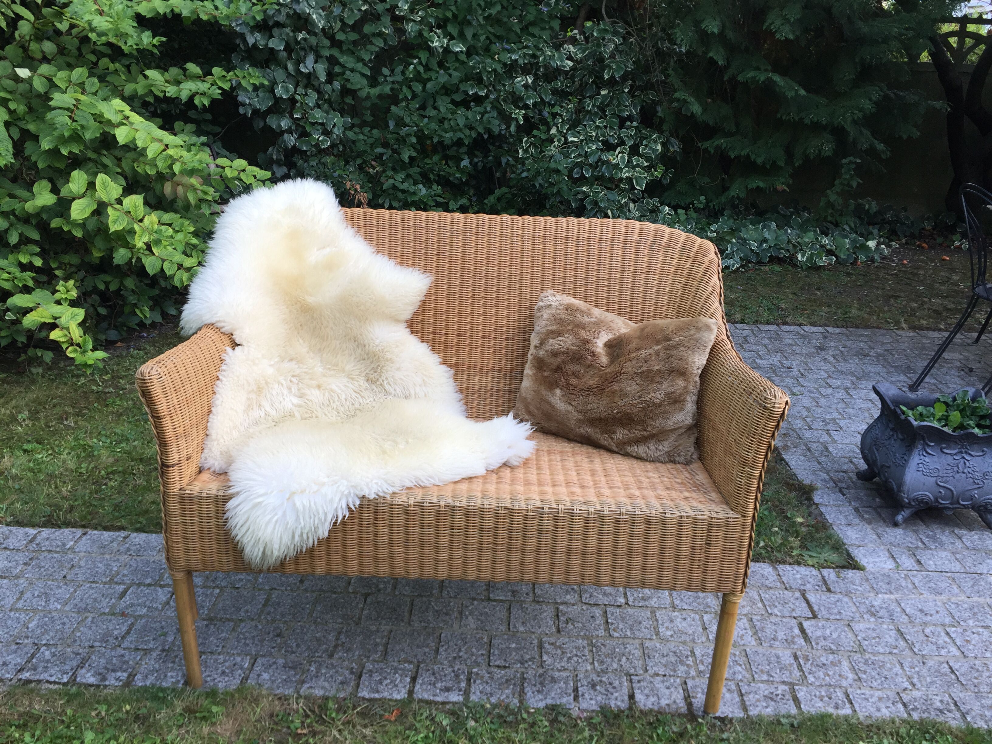 Banquette en bambou, rotin & osier adulte vintage