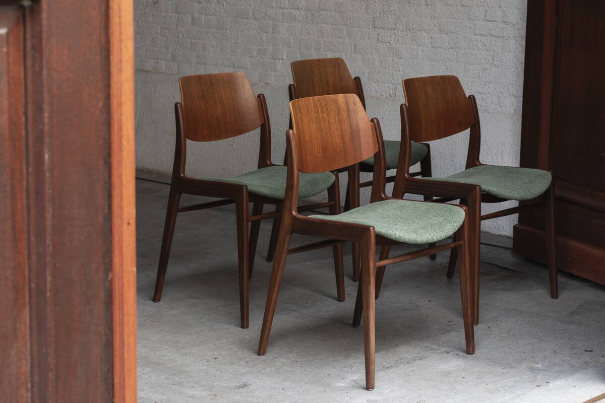 Set of 4 dining chairs by Hartmut Lohmeyer for Wilkhahn, Germany, 1950s