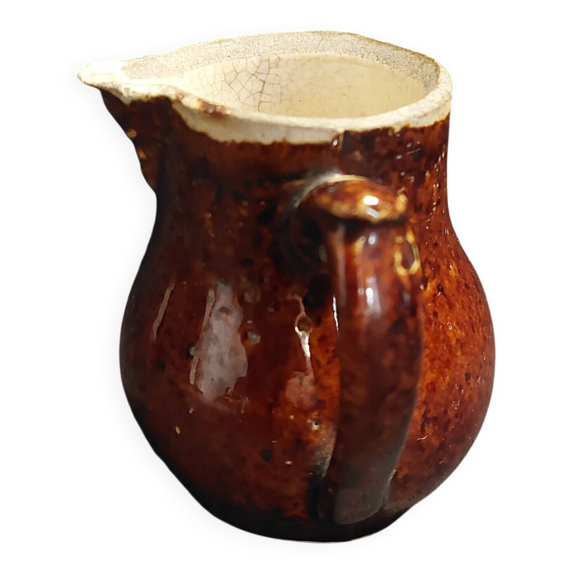 Pot à crème en grès émaillé début XXème