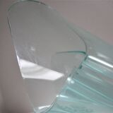 Two vases handkerchiefs Guzzini plexiglass lucite design 70s