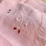 Old tea tablecloth, embroidered linen