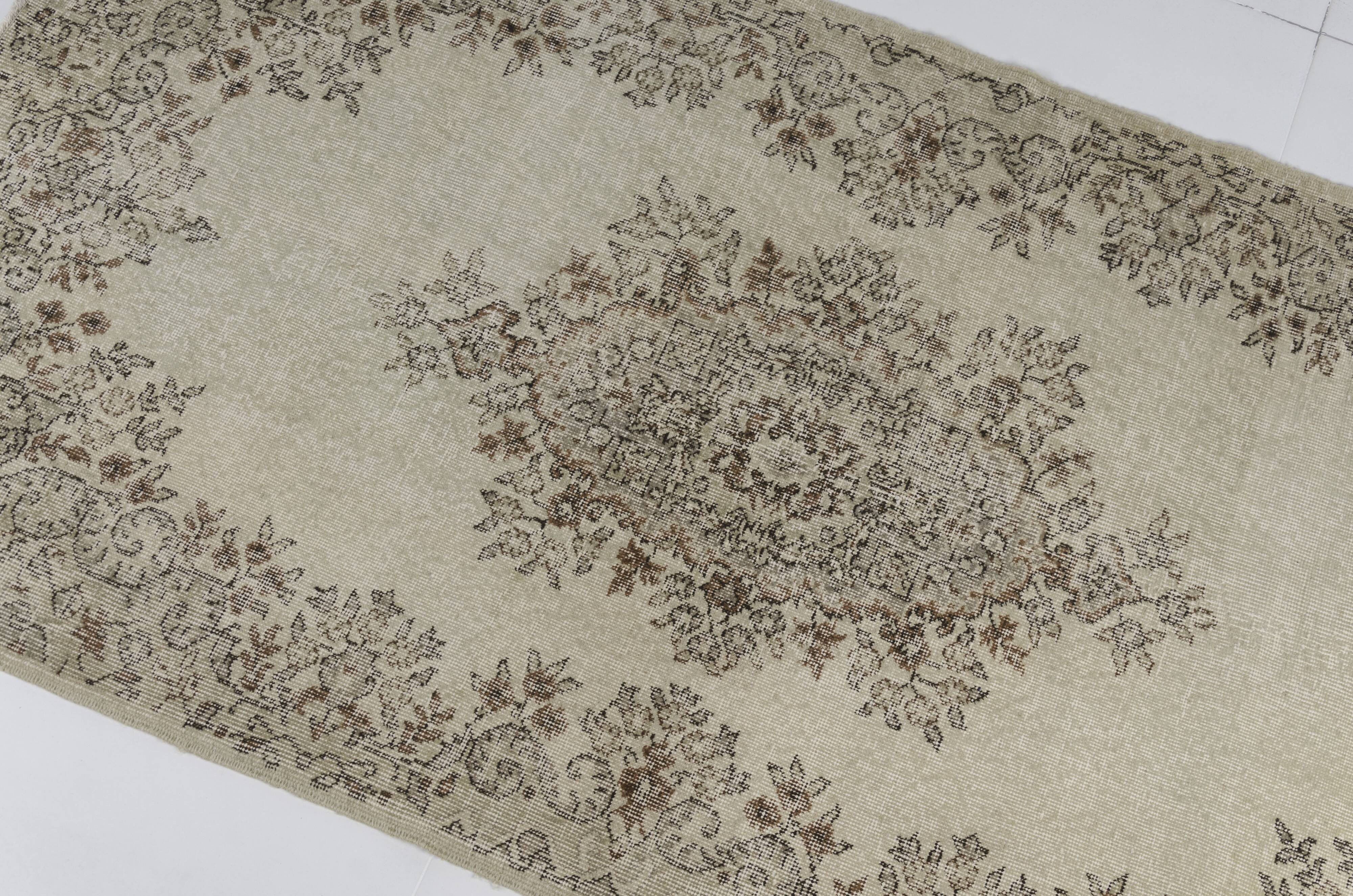 Grey Oushak Area Rug