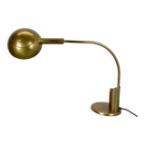 Large Modernist 60cm Table Lamp in Brass and Metal by Florian Schulz, Germany, 1970s