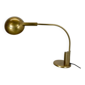 Large Modernist 60cm Table Lamp in Brass and Metal by Florian Schulz, Germany, 1970s