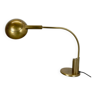 Large Modernist 60cm Table Lamp in Brass and Metal by Florian Schulz, Germany, 1970s
