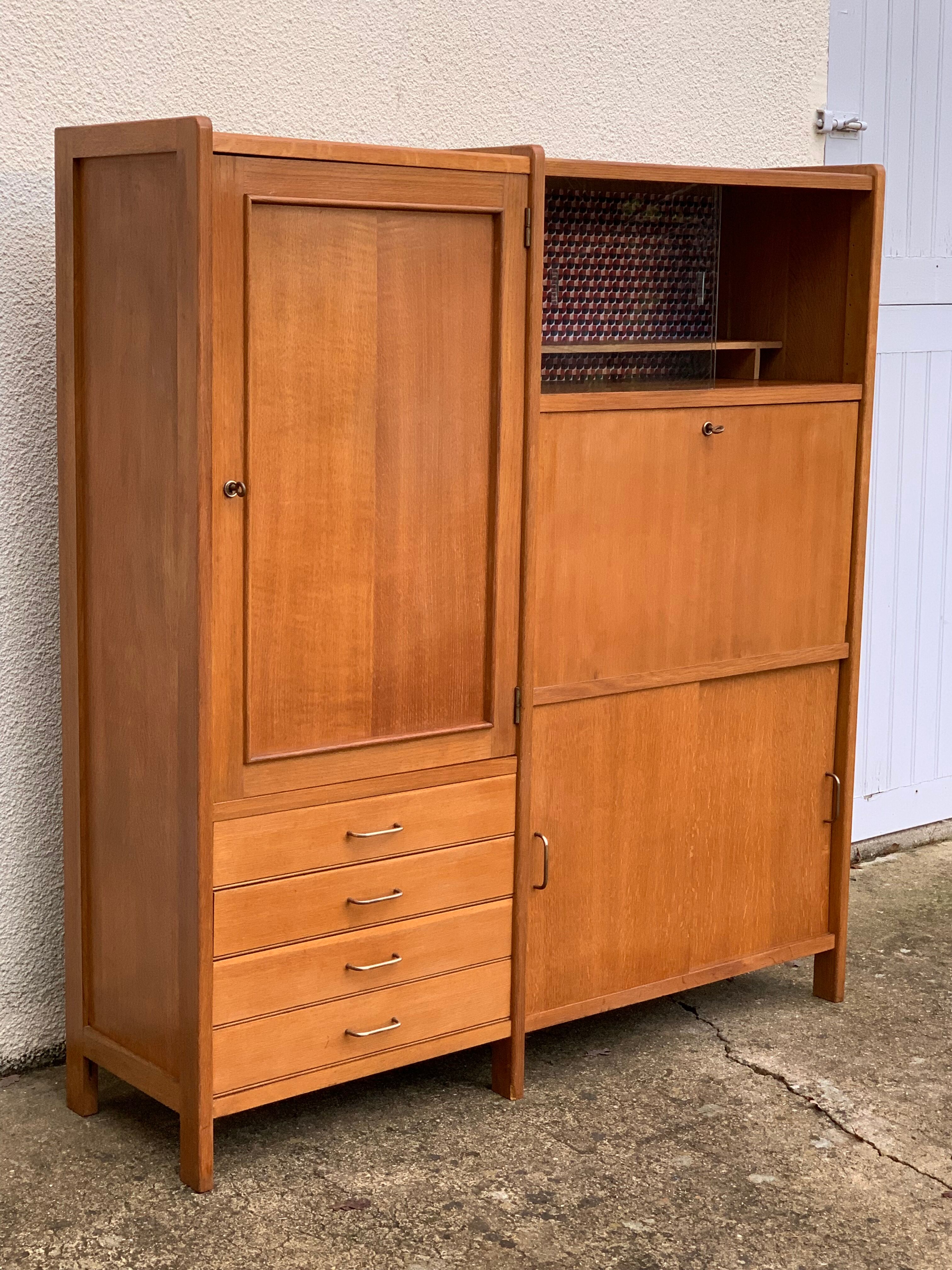 Armoire secrétaire vintage 1950