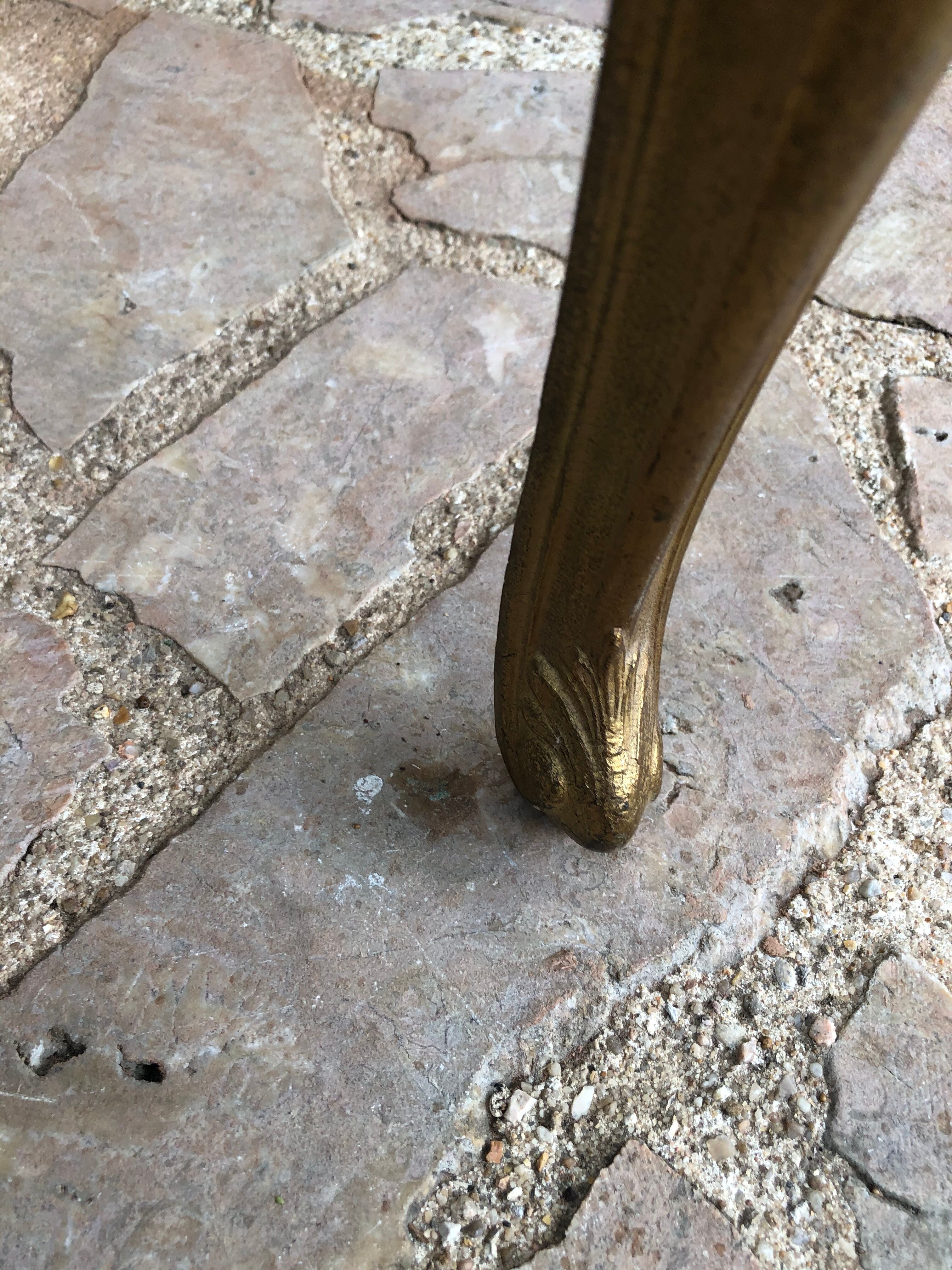 Gold bronze and marble coffee table