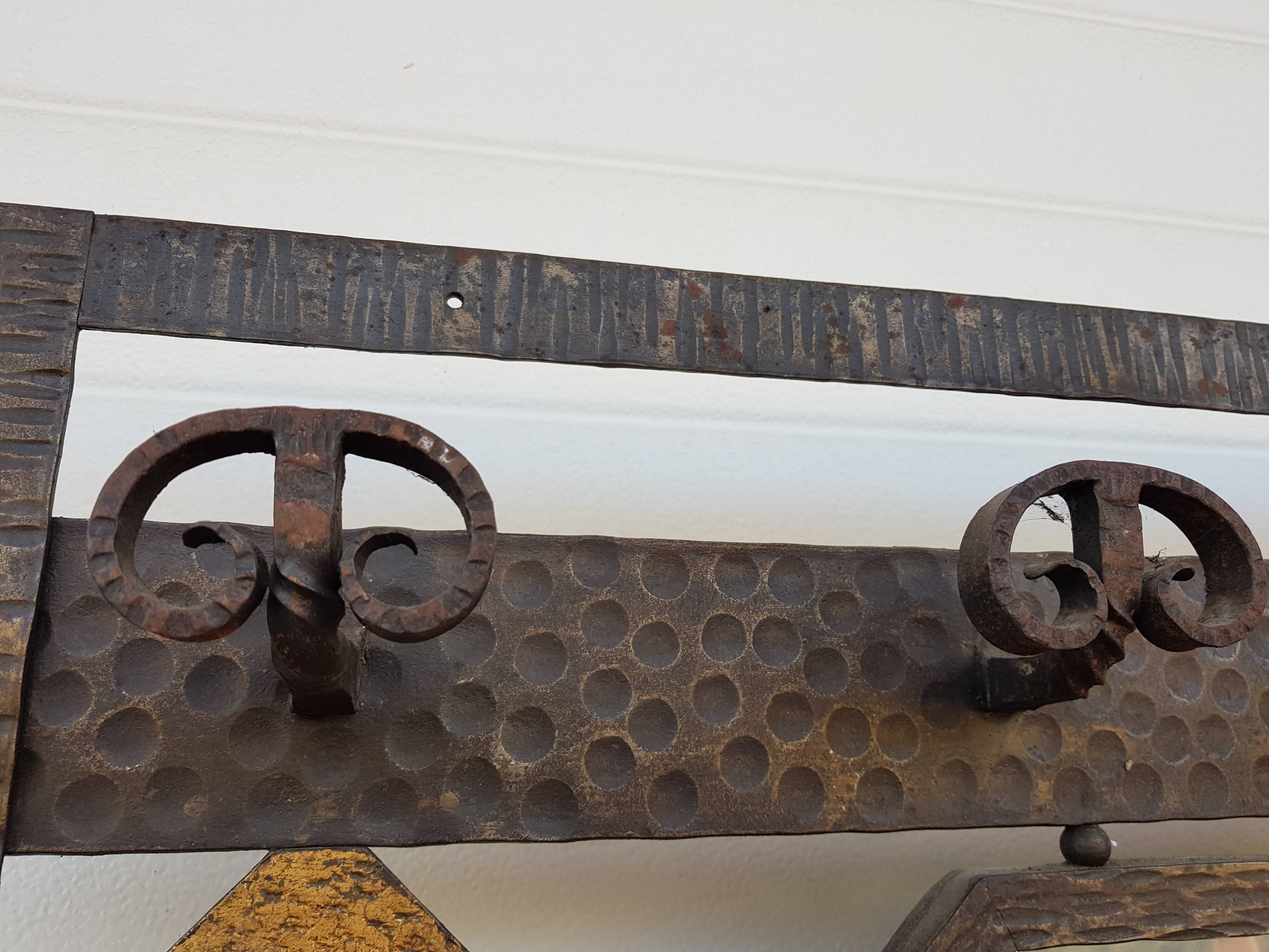 Iron iron wall coat rack 1930