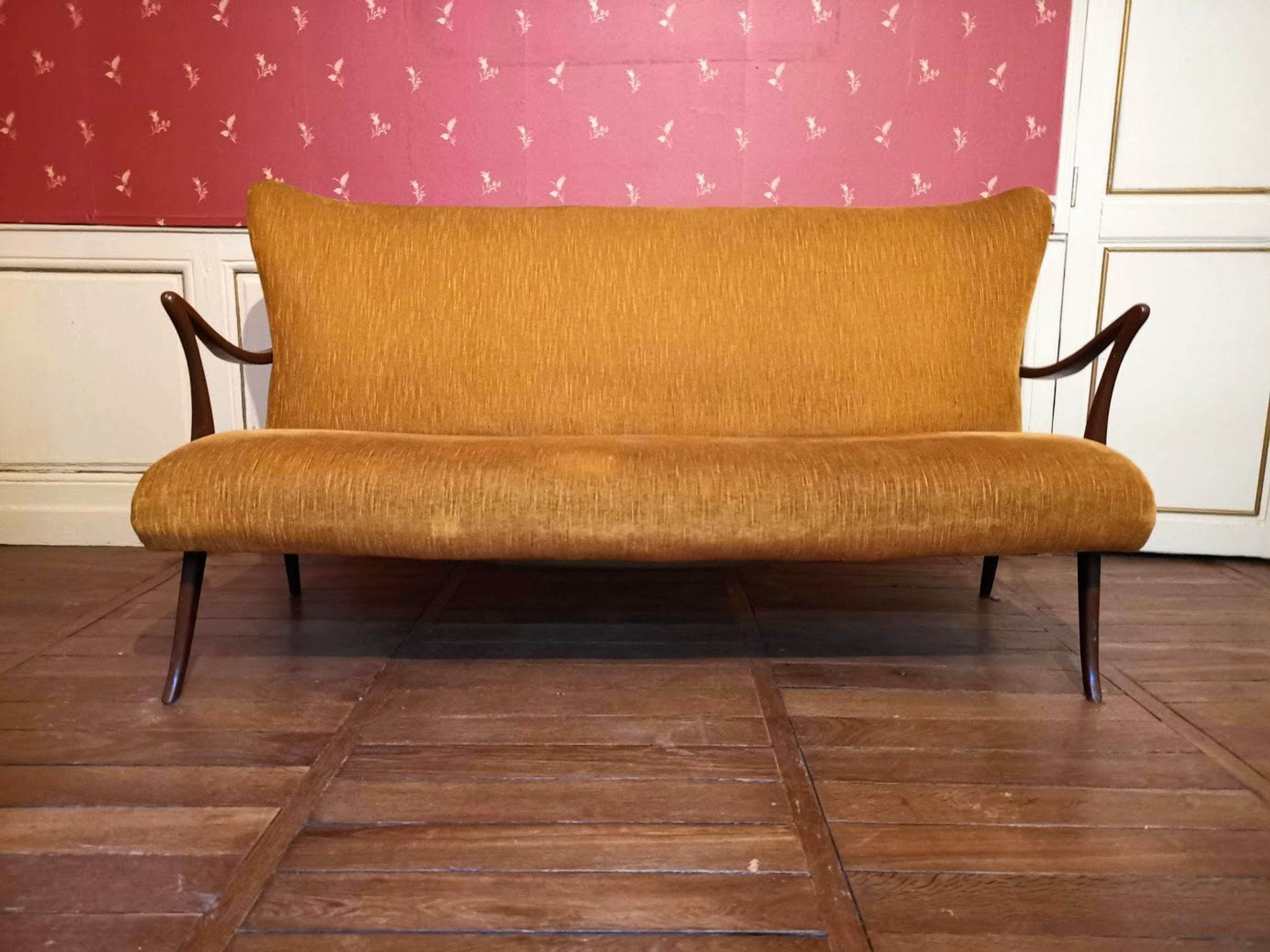 Canapé wing scandinave années 50 60