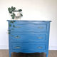 Organic blue chest of drawers