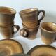 Ensemble 5 tasses et 5 soucoupes  Longchamp France style Japandi