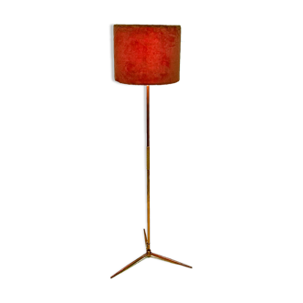 Mid century brass articulated floor lamp, Italy 1950