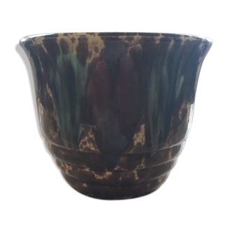 Cache pot décor flammé