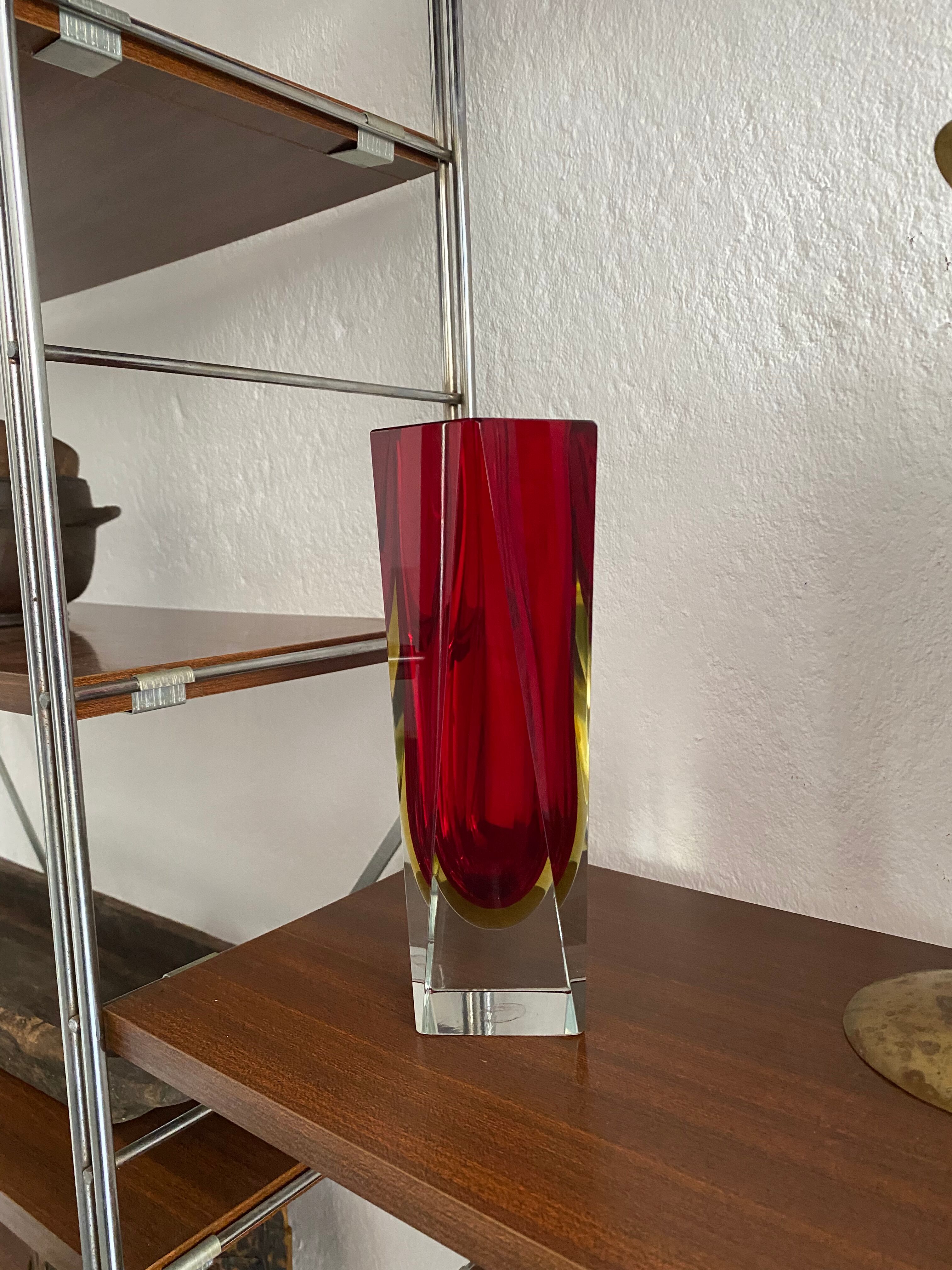 Vintage Murano glass vase 60s