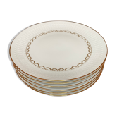Porcelain plate with gold motifs