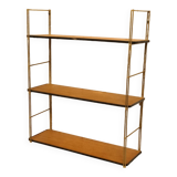 Shelf 1950 to 60 string wood veneer with rod on the edge of the shelf h60x17x50