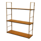 Shelf 1950 to 60 string wood veneer with rod on the edge of the shelf h60x17x50