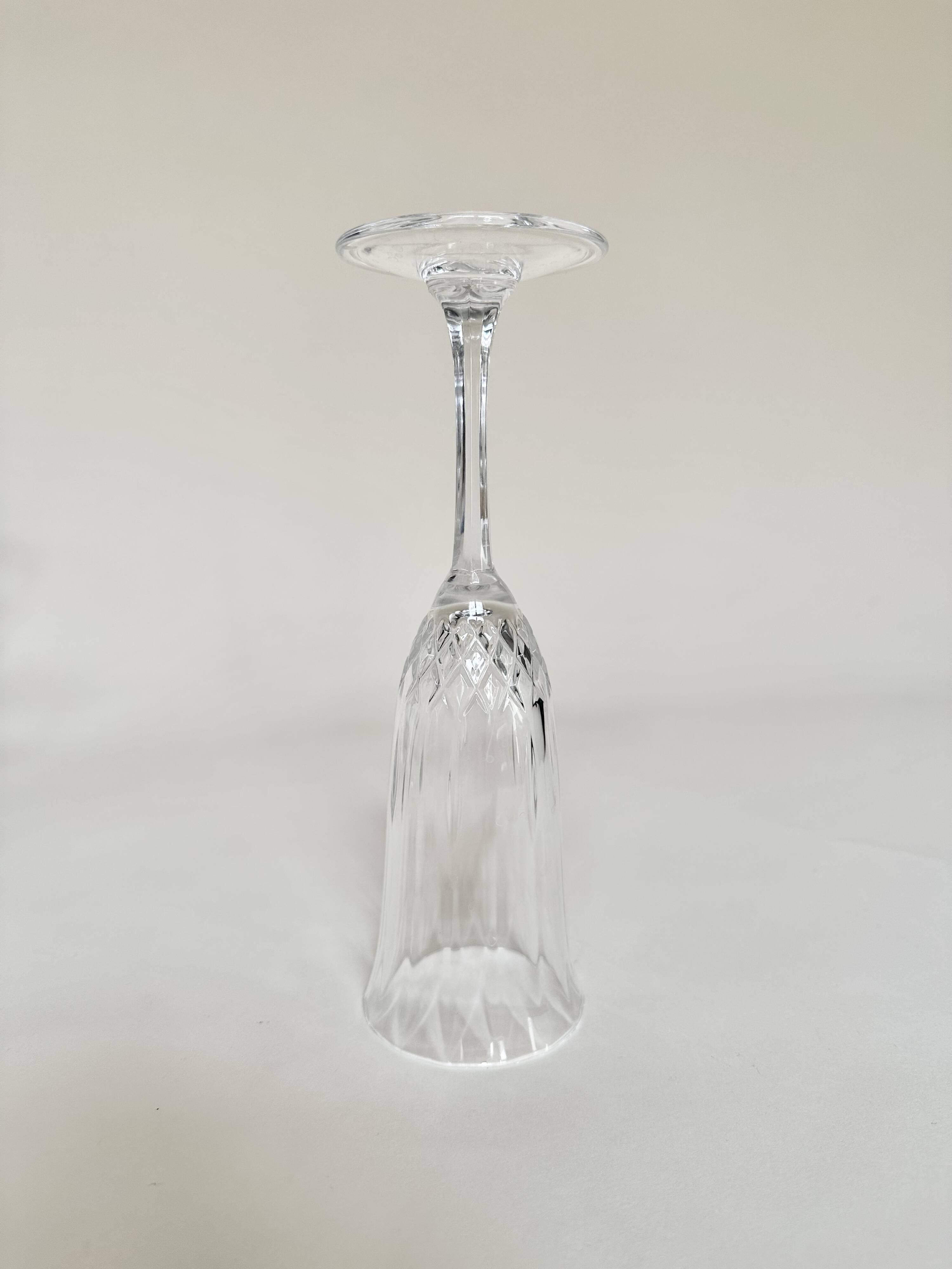 Set of 12 crystal champagne flutes