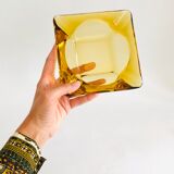 Vintage amber glass ashtray