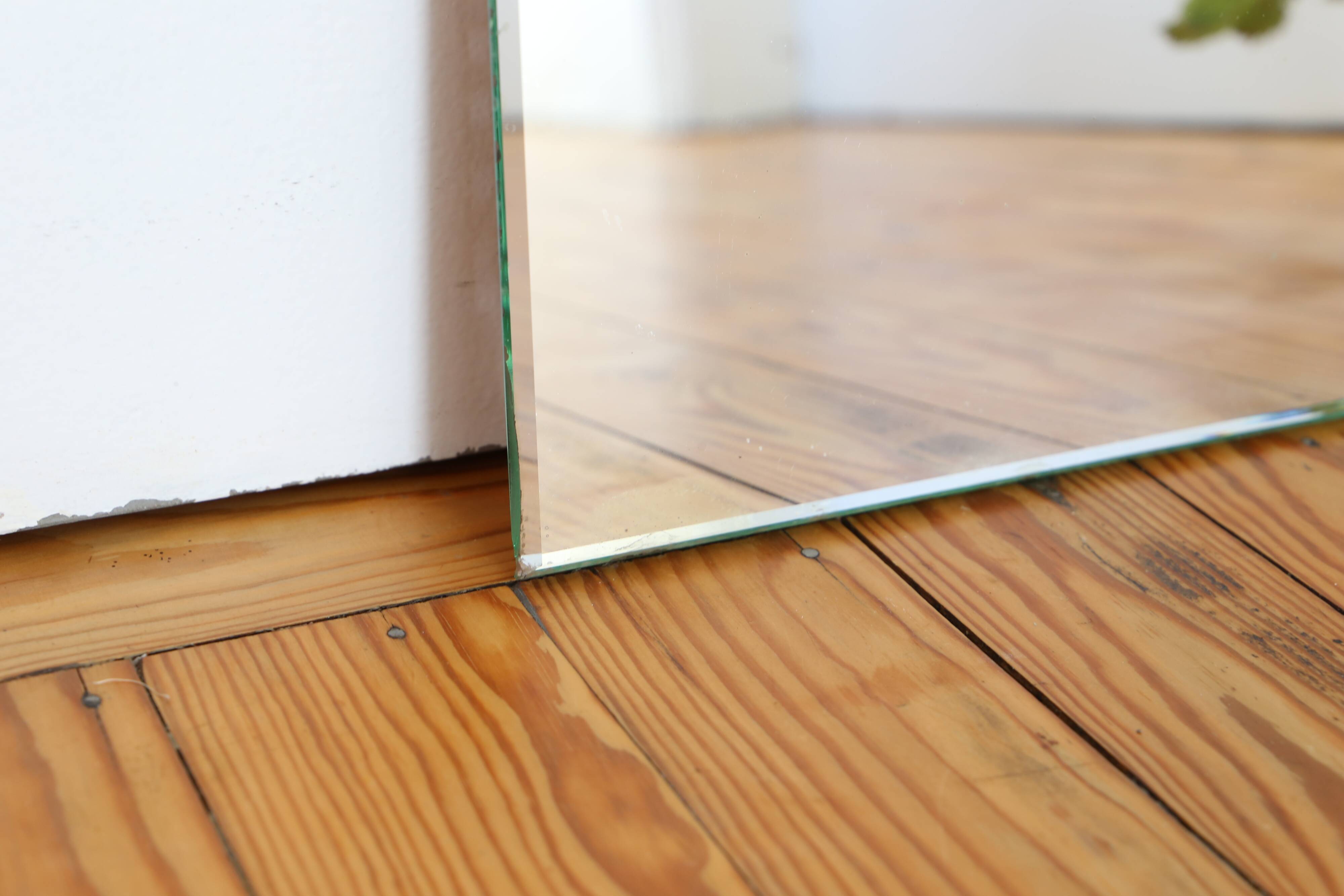 Beveled wall mirror, toilet glass, antique, art deco 48x36cm