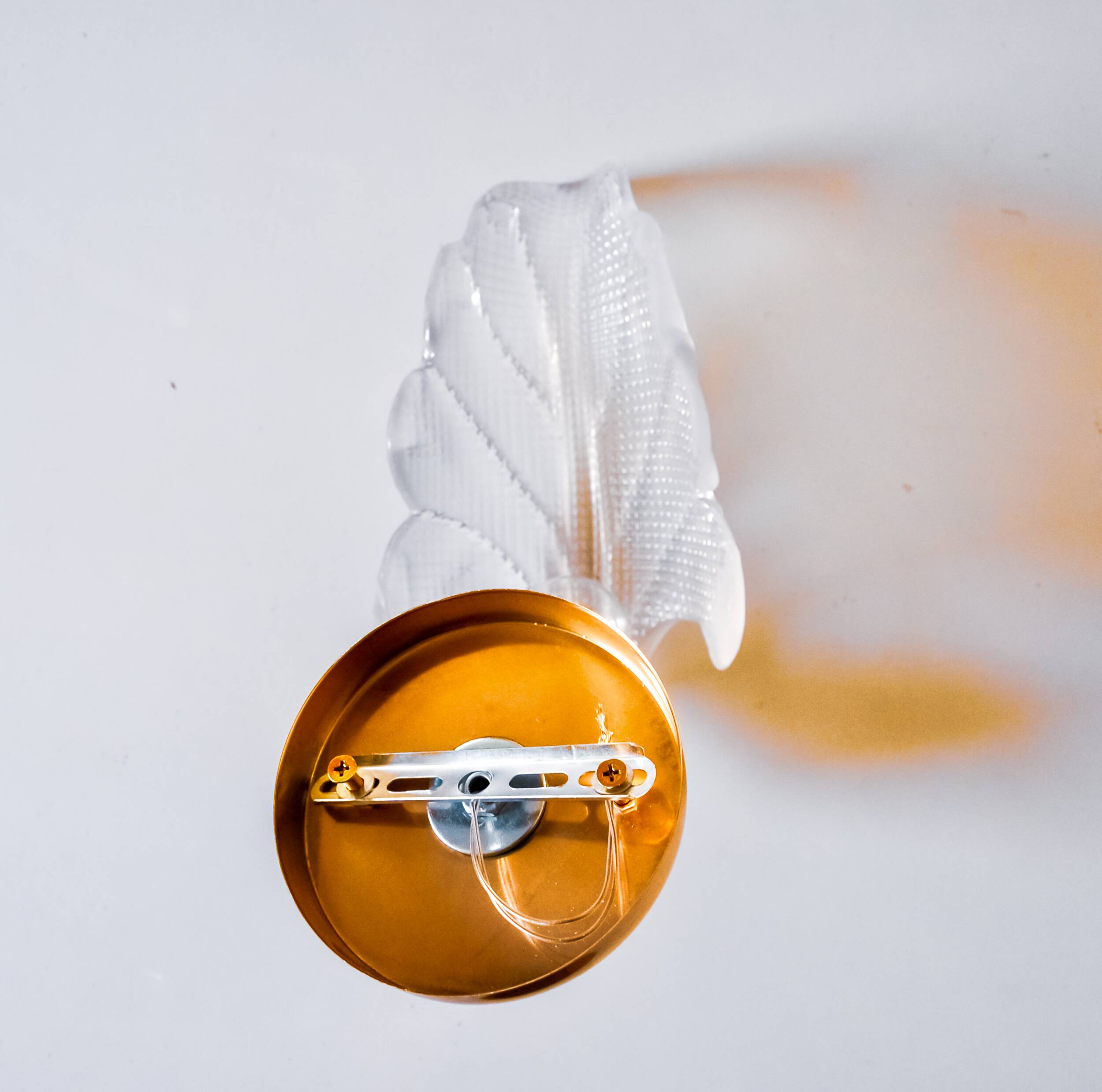 "Leaf" wall lamp by Carl Fagerlund, Murano glass, Germany, 1970