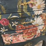 Decorated and patinated bedside tables