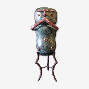 Anthropomorphic vase 68 cm ceramic and wrought iron