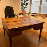 Double-sided oak desk – 19th century – Clichy Carpentry