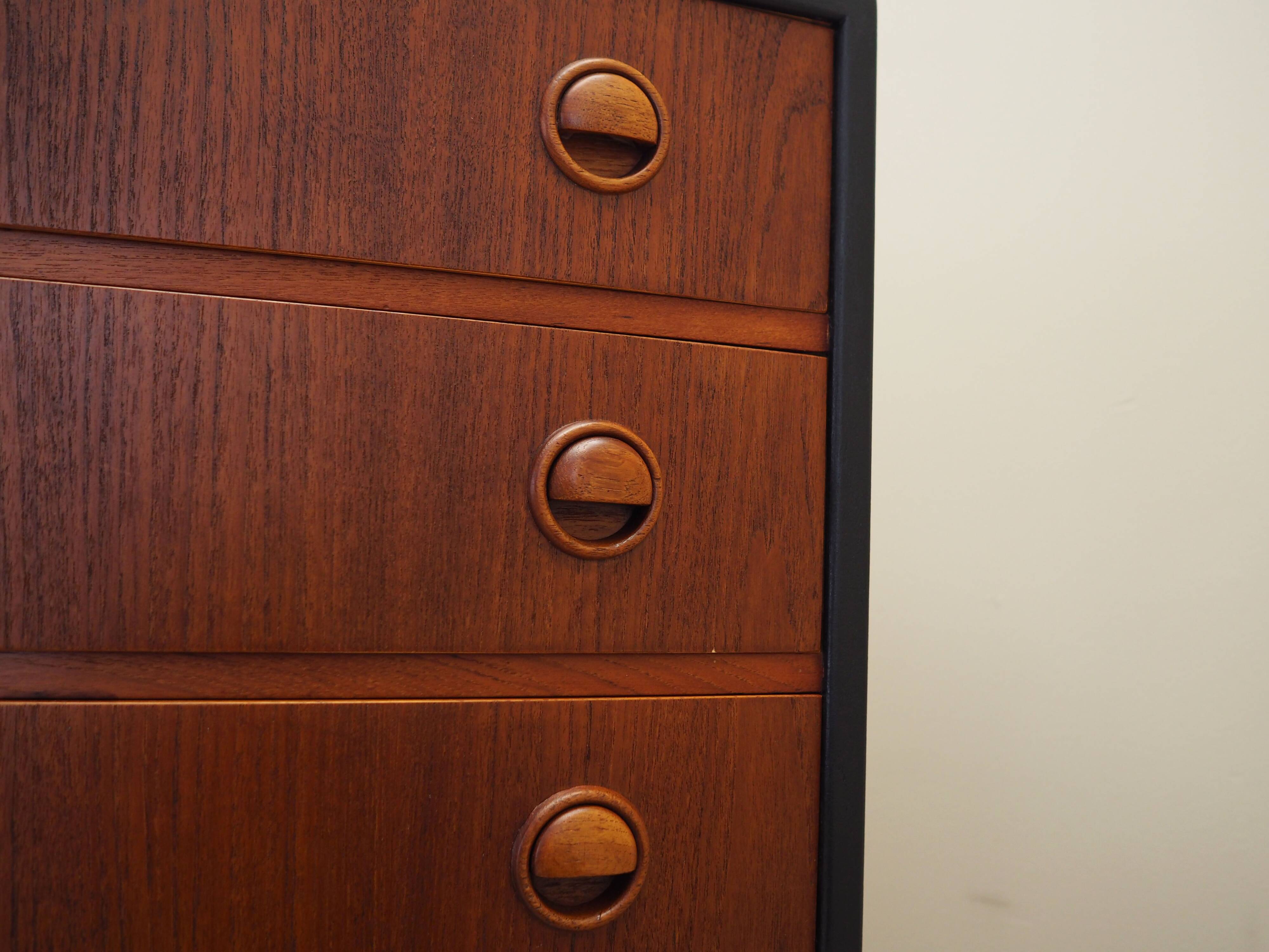 Teak chest of drawers, Danish design, 1960s, designer: Kai Kristiansen, man