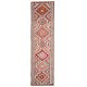 1970s Vintage Turkish Hand-Knotted Wool Cotton Red Runner Rug 93x355