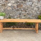 Solid wood farm bench