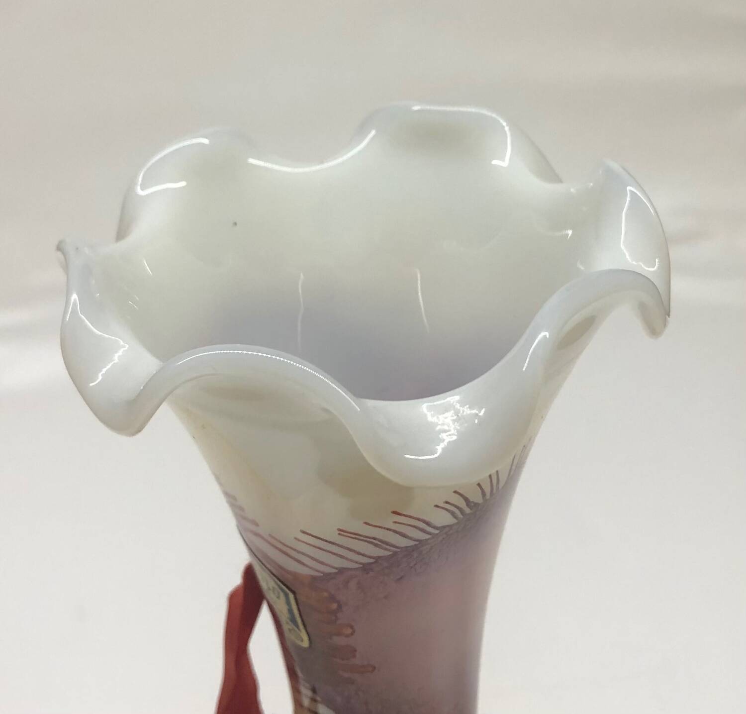 Vase en verre d’opaline soufflé Toscan Stelvia