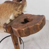 Set of 2 Spanish stools with cowhide, 1960s