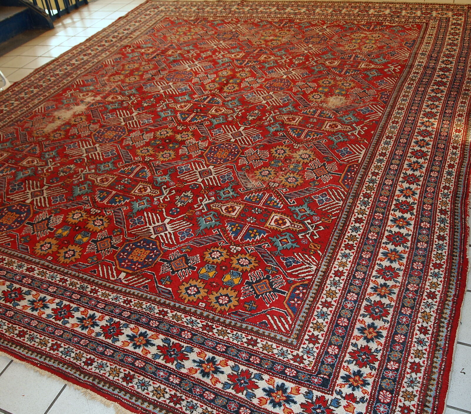 Tapis ancien persan dzhosagan fait main 267cm x 366cm, 1920s