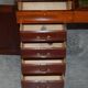 Antique Hardwood Desk with Leather Top and Slanted Drawer