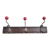 Vintage wood and metal coat rack