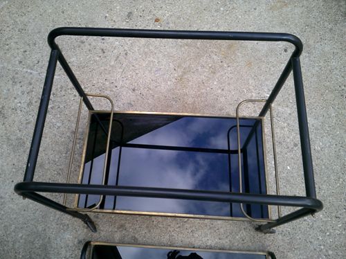 Vintage wheeled bar
